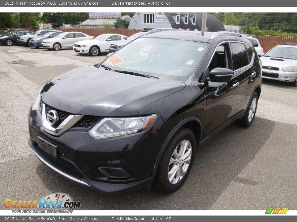 2015 Nissan Rogue SV AWD Super Black / Charcoal Photo #1