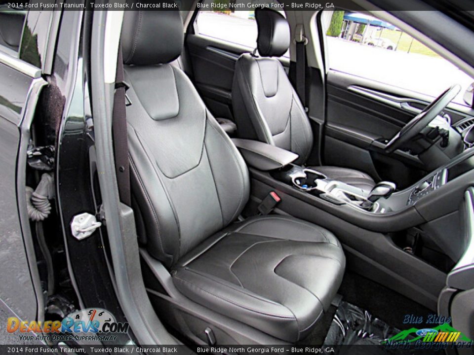 2014 Ford Fusion Titanium Tuxedo Black / Charcoal Black Photo #12