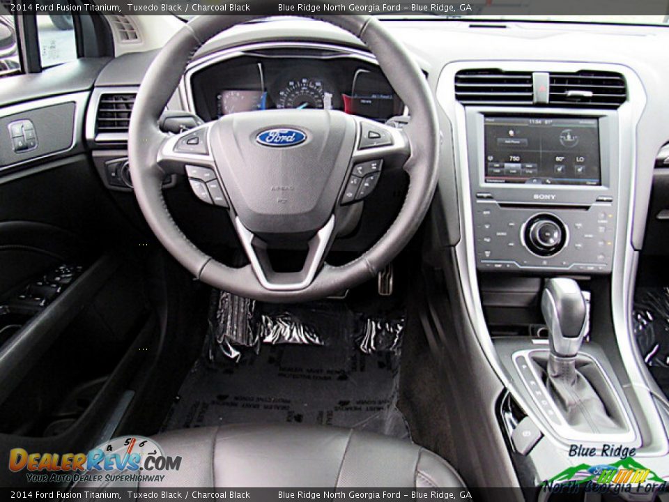 2014 Ford Fusion Titanium Tuxedo Black / Charcoal Black Photo #15