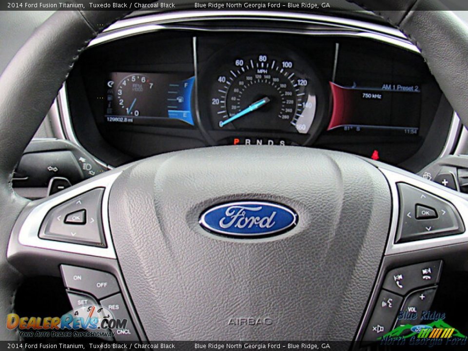 2014 Ford Fusion Titanium Tuxedo Black / Charcoal Black Photo #17