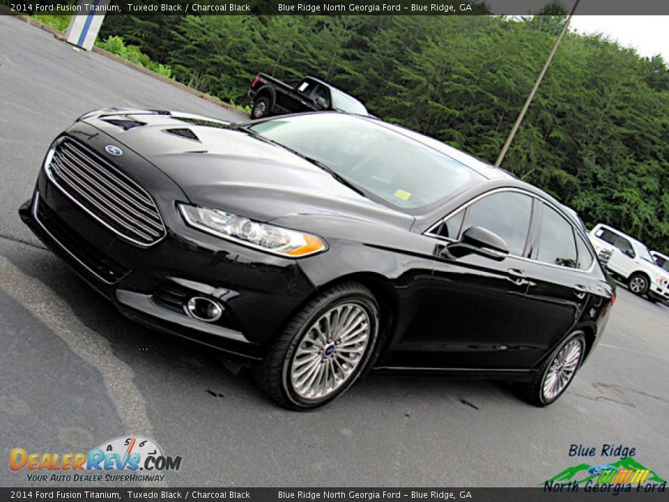 2014 Ford Fusion Titanium Tuxedo Black / Charcoal Black Photo #27