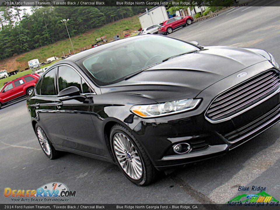 2014 Ford Fusion Titanium Tuxedo Black / Charcoal Black Photo #28