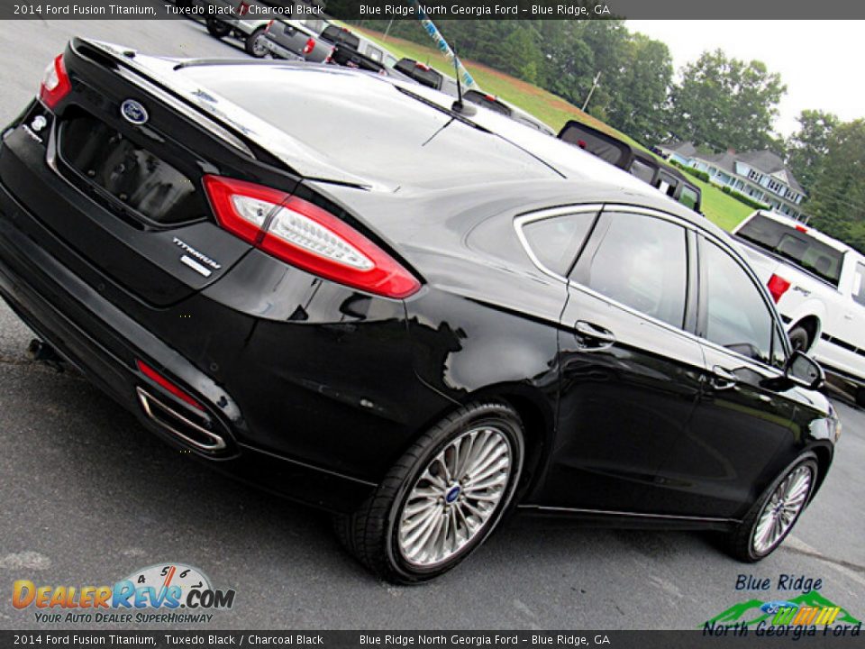 2014 Ford Fusion Titanium Tuxedo Black / Charcoal Black Photo #29