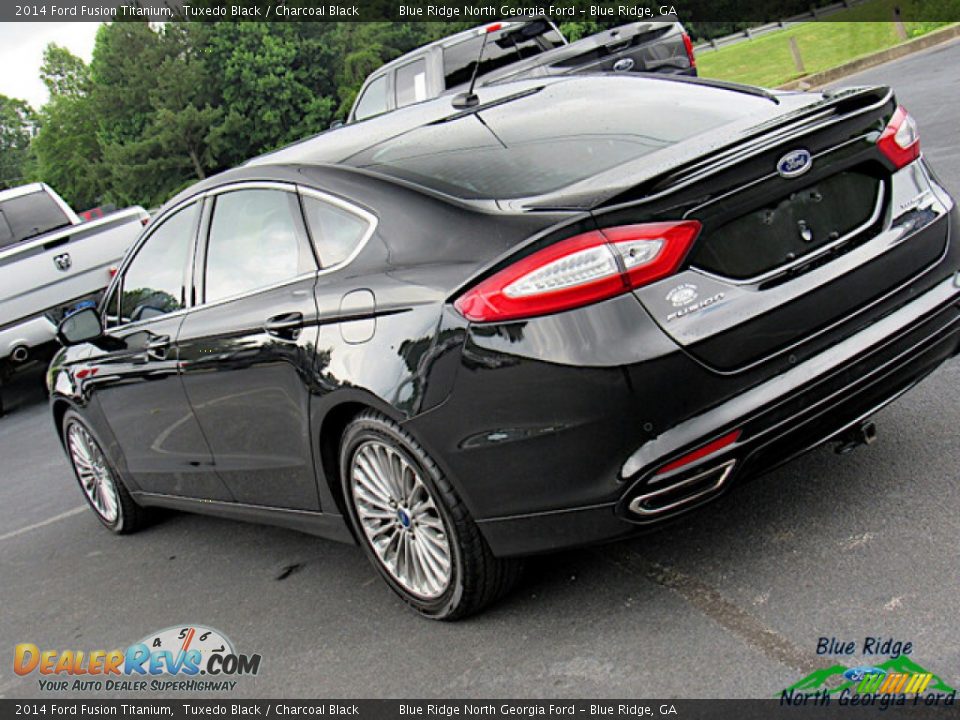 2014 Ford Fusion Titanium Tuxedo Black / Charcoal Black Photo #30