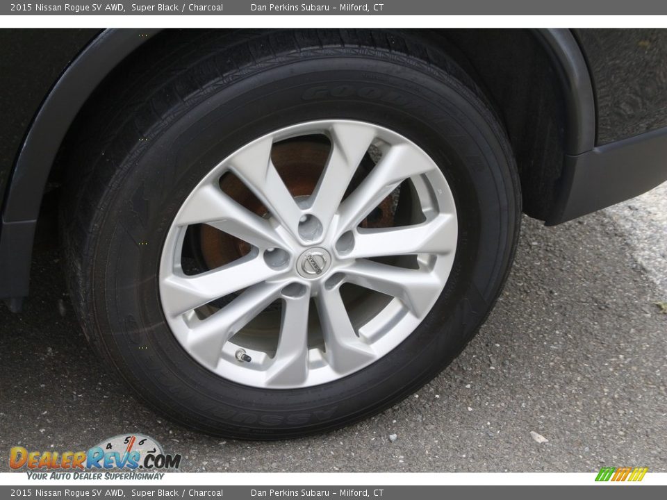 2015 Nissan Rogue SV AWD Super Black / Charcoal Photo #24