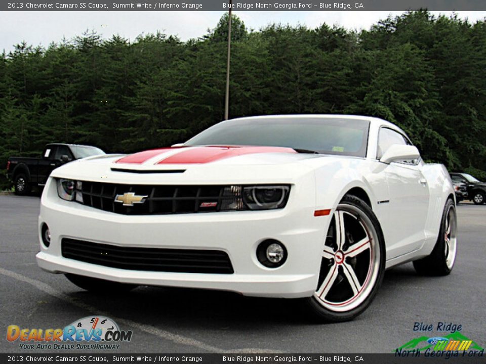 2013 Chevrolet Camaro SS Coupe Summit White / Inferno Orange Photo #1