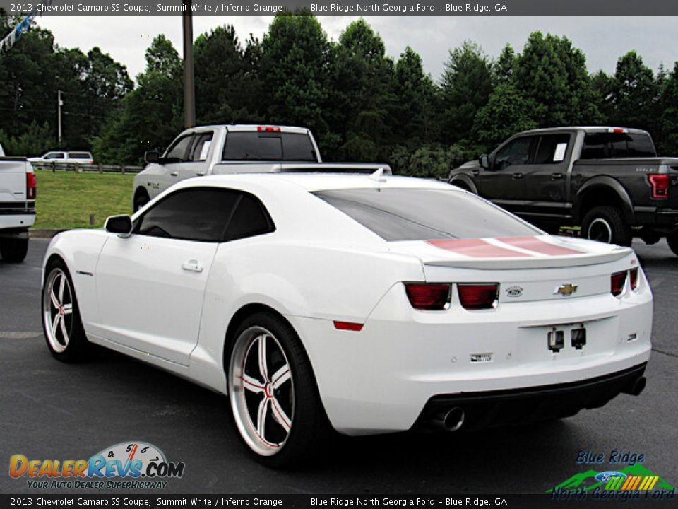 2013 Chevrolet Camaro SS Coupe Summit White / Inferno Orange Photo #3