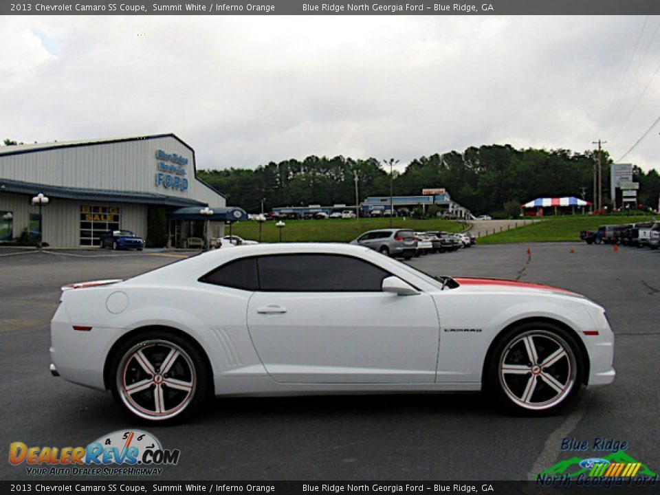 2013 Chevrolet Camaro SS Coupe Summit White / Inferno Orange Photo #6