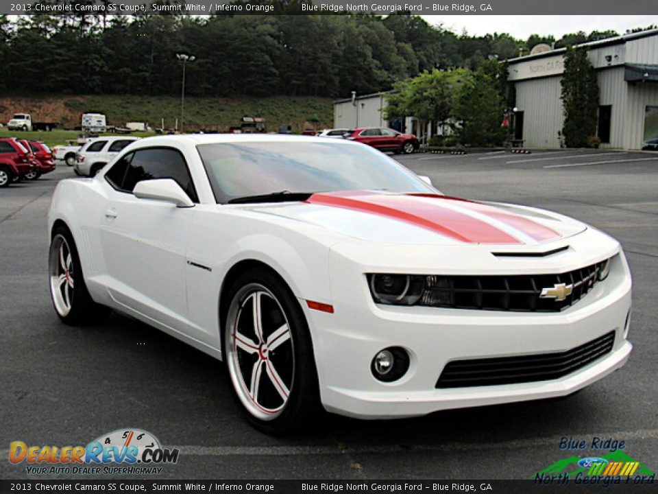 2013 Chevrolet Camaro SS Coupe Summit White / Inferno Orange Photo #7