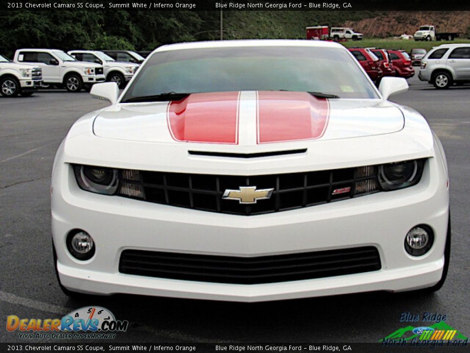 2013 Chevrolet Camaro SS Coupe Summit White / Inferno Orange Photo #8