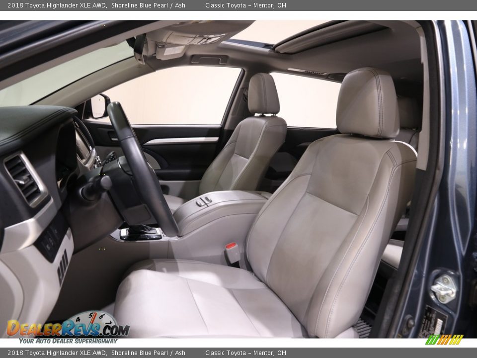 2018 Toyota Highlander XLE AWD Shoreline Blue Pearl / Ash Photo #5