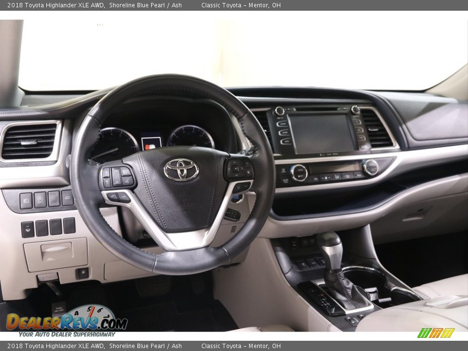 2018 Toyota Highlander XLE AWD Shoreline Blue Pearl / Ash Photo #6