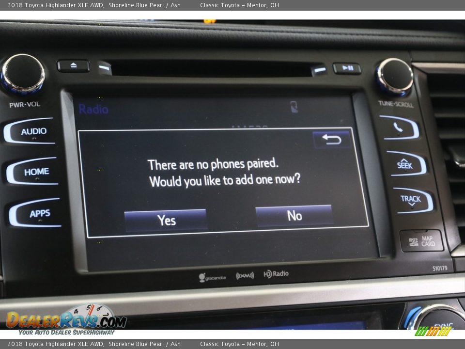2018 Toyota Highlander XLE AWD Shoreline Blue Pearl / Ash Photo #11