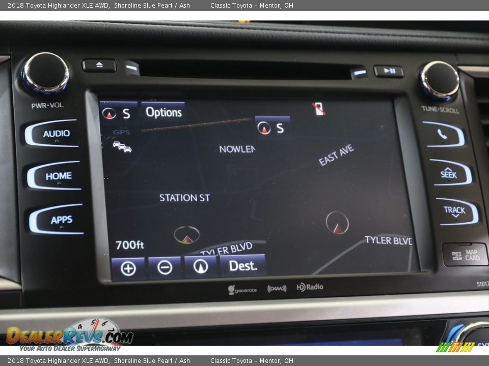 2018 Toyota Highlander XLE AWD Shoreline Blue Pearl / Ash Photo #12