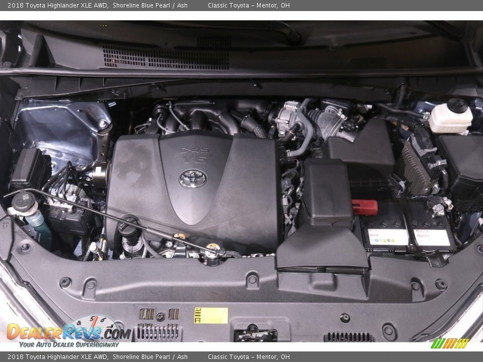 2018 Toyota Highlander XLE AWD Shoreline Blue Pearl / Ash Photo #22