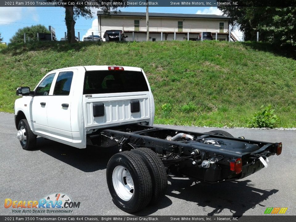 2021 Ram 3500 Tradesman Crew Cab 4x4 Chassis Bright White / Diesel Gray/Black Photo #8