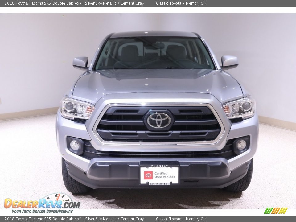 2018 Toyota Tacoma SR5 Double Cab 4x4 Silver Sky Metallic / Cement Gray Photo #2