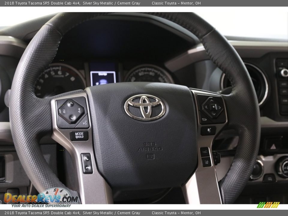 2018 Toyota Tacoma SR5 Double Cab 4x4 Silver Sky Metallic / Cement Gray Photo #7