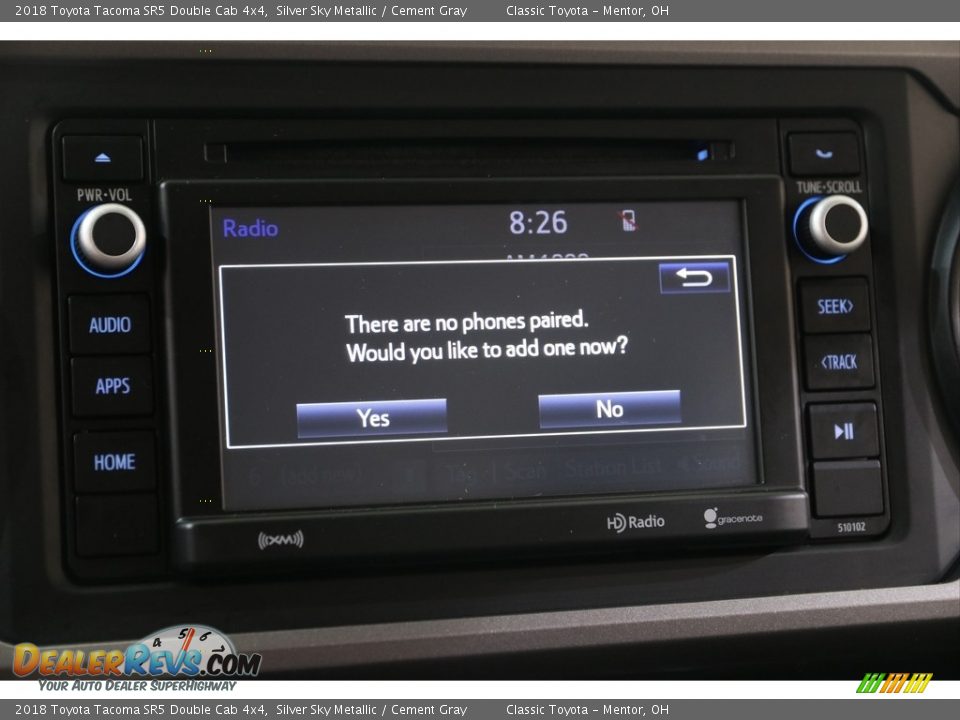 2018 Toyota Tacoma SR5 Double Cab 4x4 Silver Sky Metallic / Cement Gray Photo #11