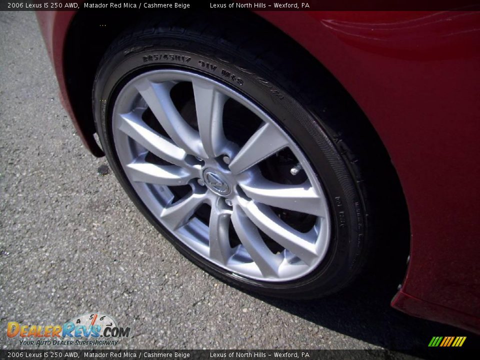 2006 Lexus IS 250 AWD Matador Red Mica / Cashmere Beige Photo #8