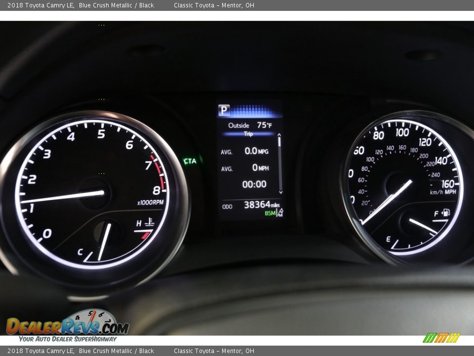 2018 Toyota Camry LE Blue Crush Metallic / Black Photo #8