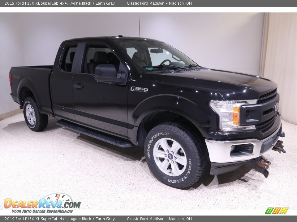 2019 Ford F150 XL SuperCab 4x4 Agate Black / Earth Gray Photo #1