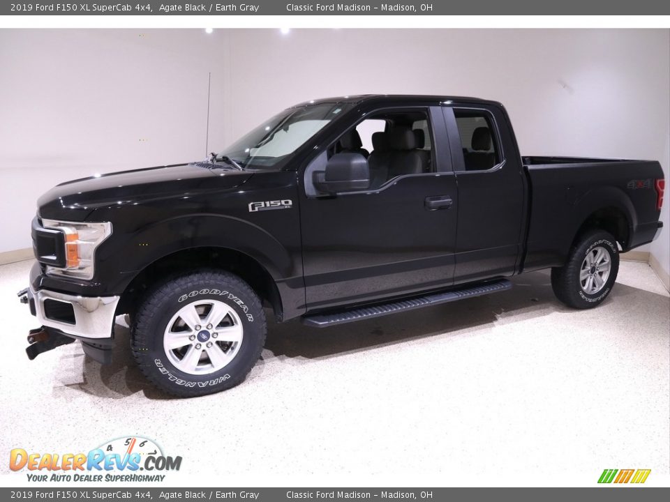 2019 Ford F150 XL SuperCab 4x4 Agate Black / Earth Gray Photo #3