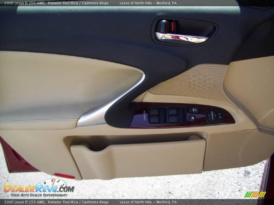 2006 Lexus IS 250 AWD Matador Red Mica / Cashmere Beige Photo #11