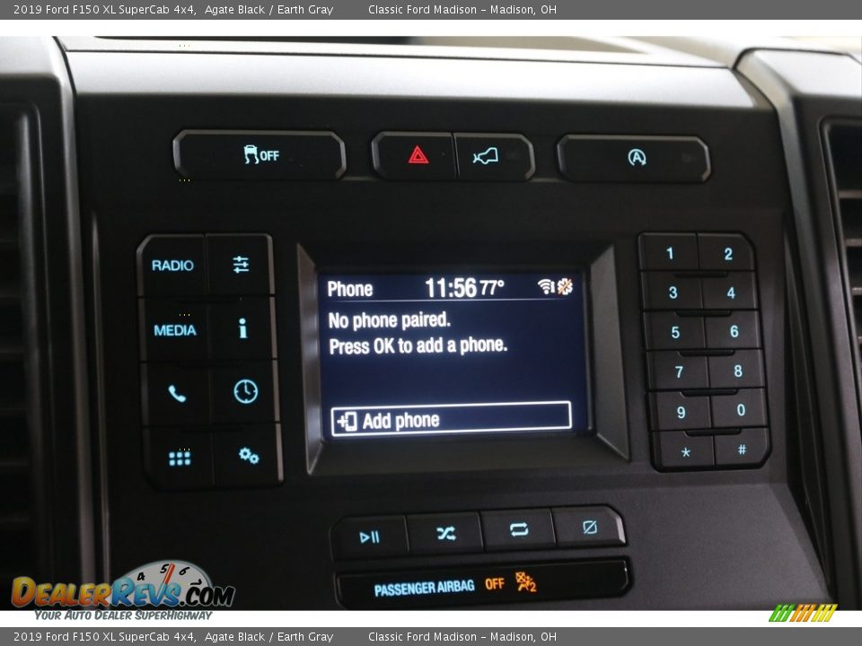 2019 Ford F150 XL SuperCab 4x4 Agate Black / Earth Gray Photo #11