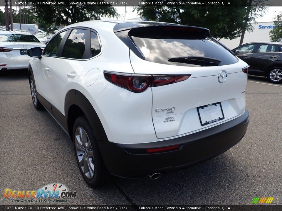 2021 Mazda CX-30 Preferred AWD Snowflake White Pearl Mica / Black Photo #7