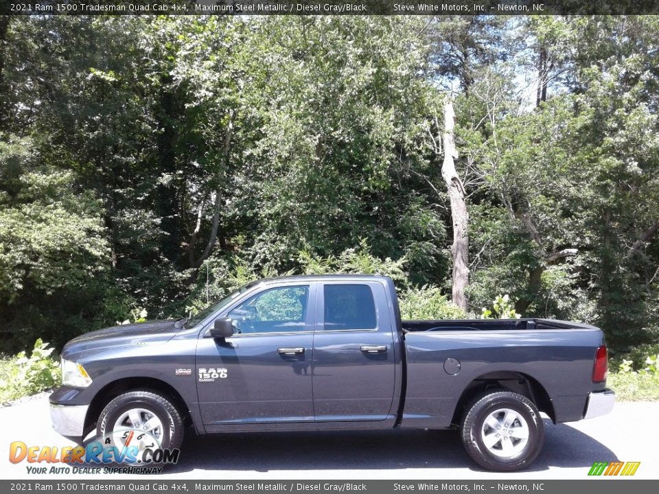 2021 Ram 1500 Tradesman Quad Cab 4x4 Maximum Steel Metallic / Diesel Gray/Black Photo #1