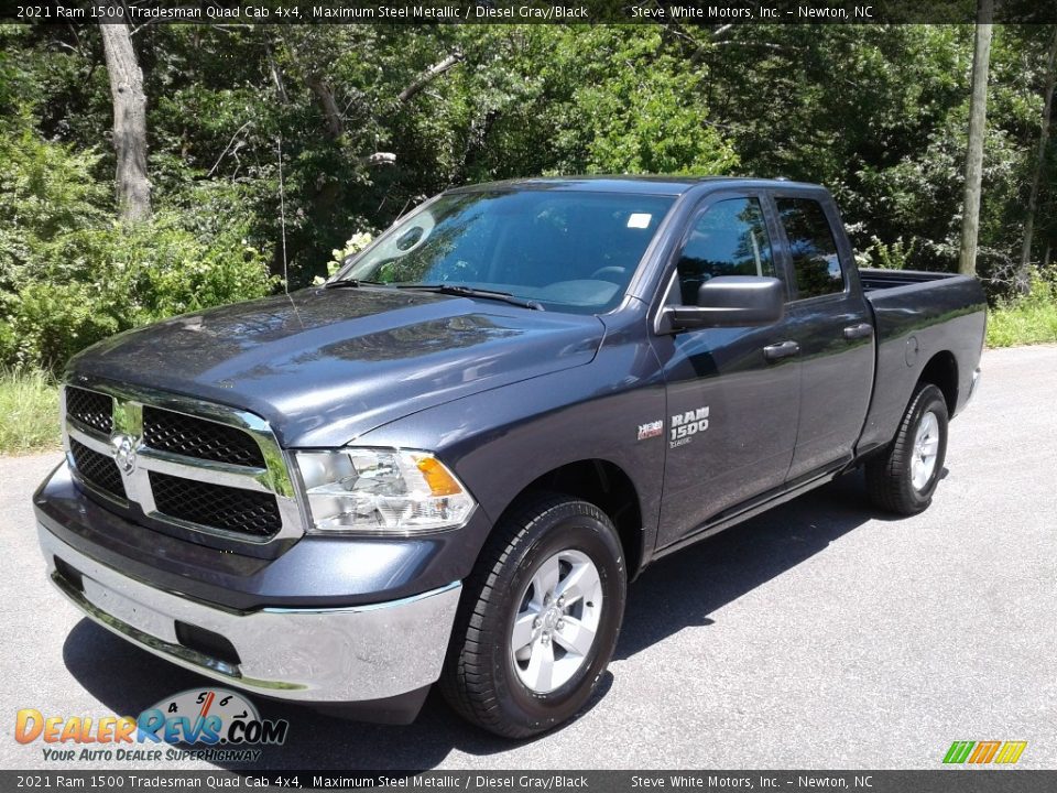 2021 Ram 1500 Tradesman Quad Cab 4x4 Maximum Steel Metallic / Diesel Gray/Black Photo #2