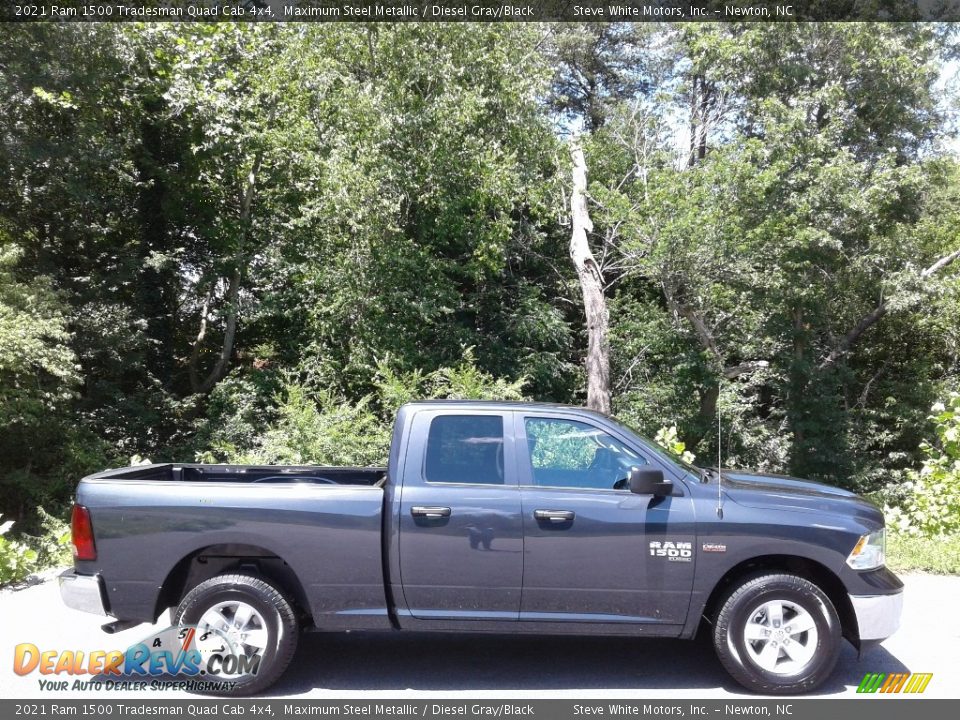 2021 Ram 1500 Tradesman Quad Cab 4x4 Maximum Steel Metallic / Diesel Gray/Black Photo #5