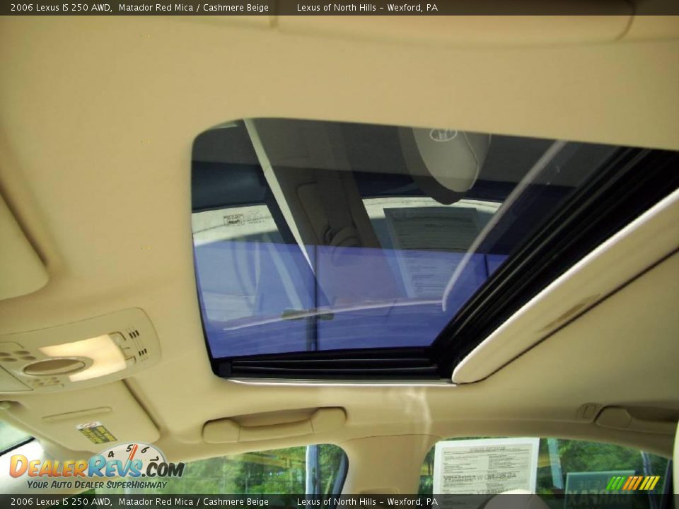 2006 Lexus IS 250 AWD Matador Red Mica / Cashmere Beige Photo #12
