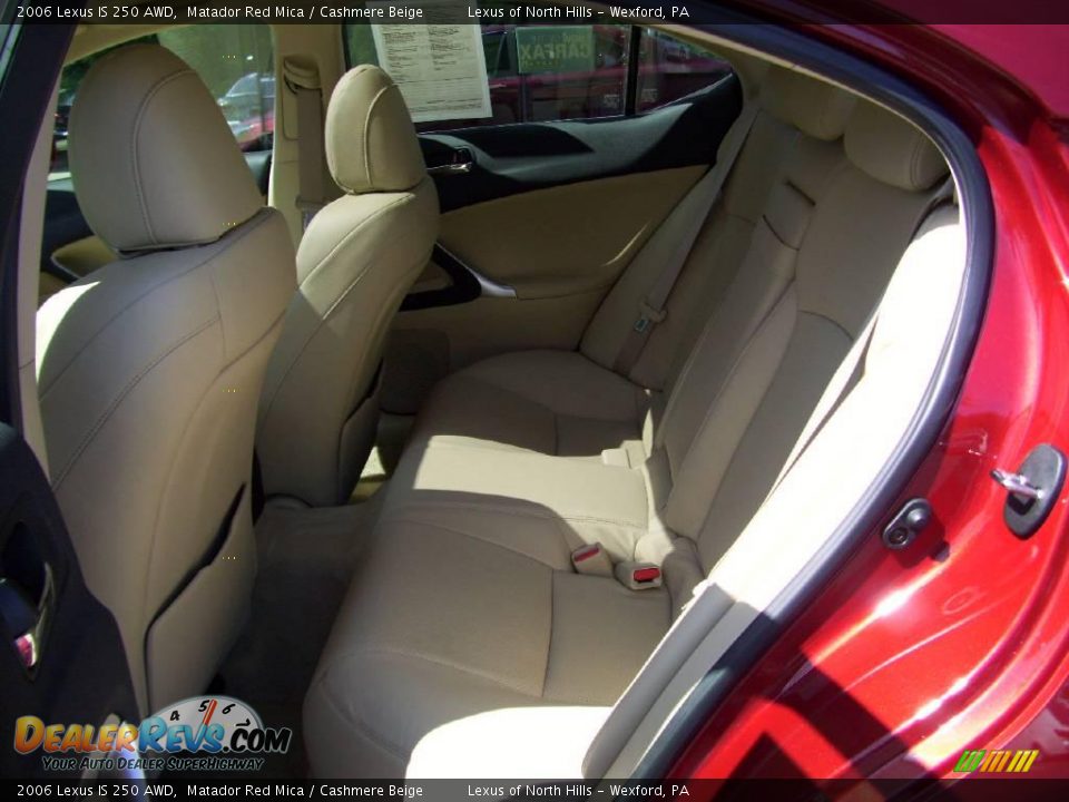 2006 Lexus IS 250 AWD Matador Red Mica / Cashmere Beige Photo #13