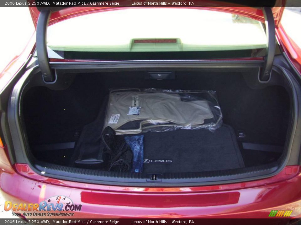 2006 Lexus IS 250 AWD Matador Red Mica / Cashmere Beige Photo #14