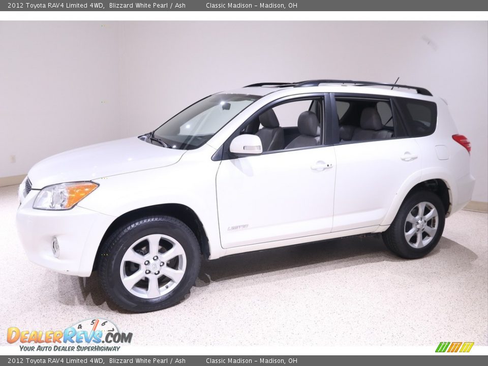 2012 Toyota RAV4 Limited 4WD Blizzard White Pearl / Ash Photo #3