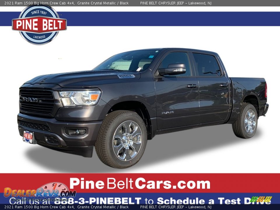 2021 Ram 1500 Big Horn Crew Cab 4x4 Granite Crystal Metallic / Black Photo #1