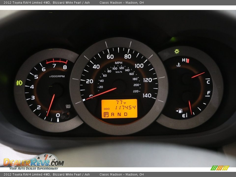 2012 Toyota RAV4 Limited 4WD Blizzard White Pearl / Ash Photo #8