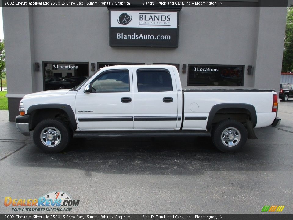 2002 Chevrolet Silverado 2500 LS Crew Cab Summit White / Graphite Photo #1