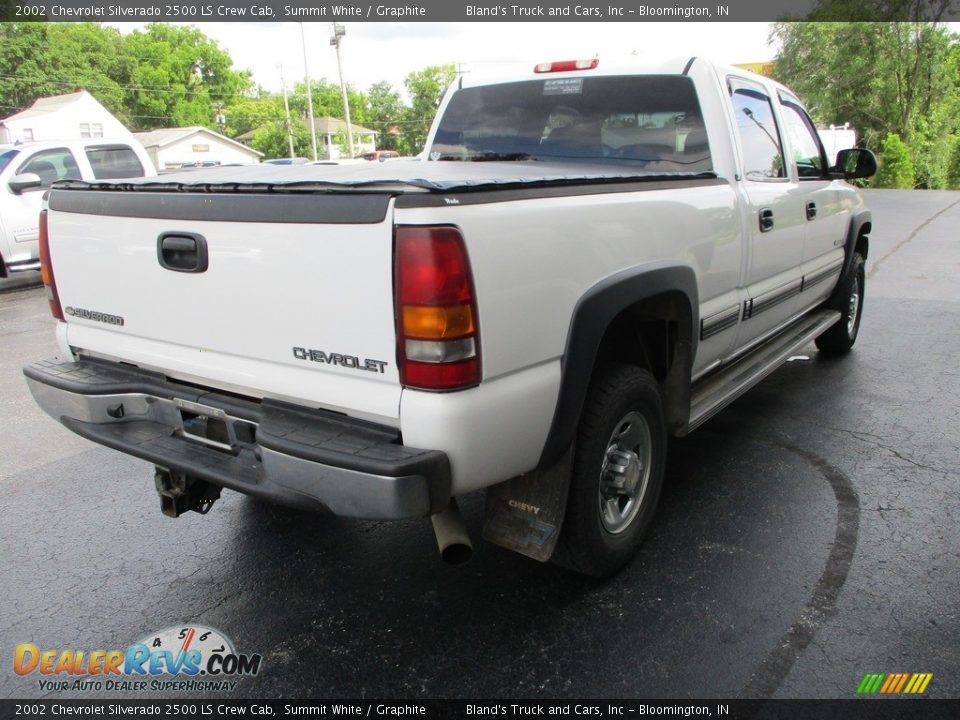 2002 Chevrolet Silverado 2500 LS Crew Cab Summit White / Graphite Photo #4