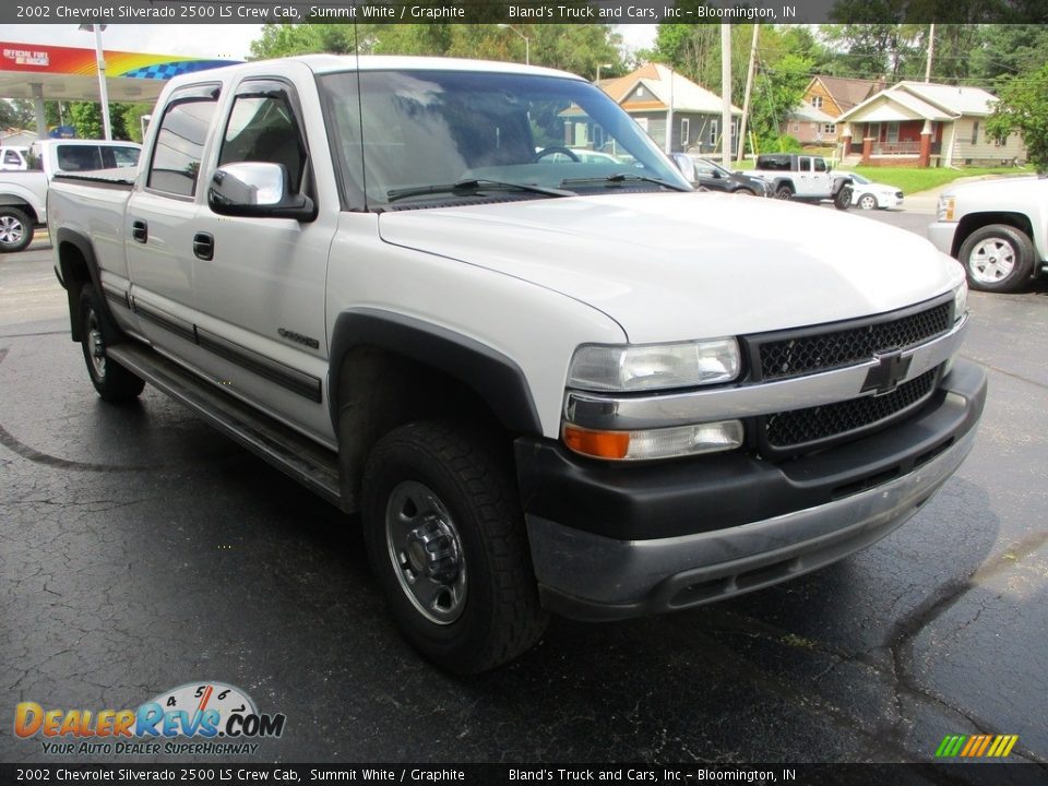 2002 Chevrolet Silverado 2500 LS Crew Cab Summit White / Graphite Photo #5