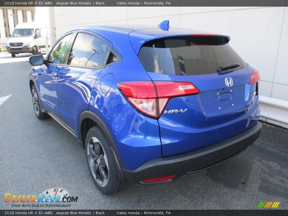 2018 Honda HR-V EX AWD Aegean Blue Metallic / Black Photo #3