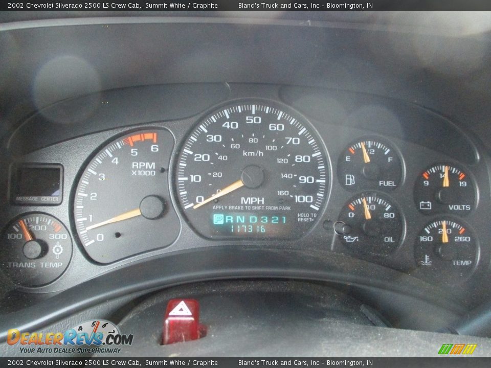 2002 Chevrolet Silverado 2500 LS Crew Cab Gauges Photo #14