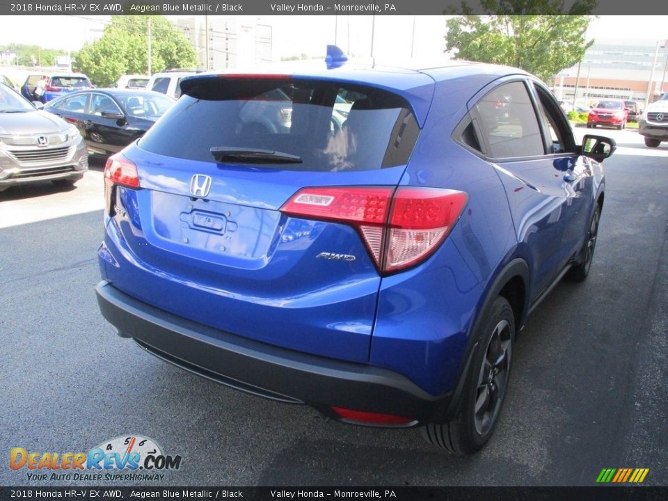 2018 Honda HR-V EX AWD Aegean Blue Metallic / Black Photo #5