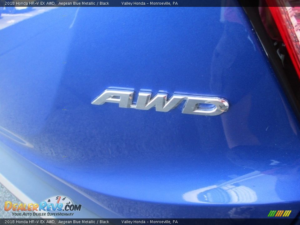 2018 Honda HR-V EX AWD Aegean Blue Metallic / Black Photo #6