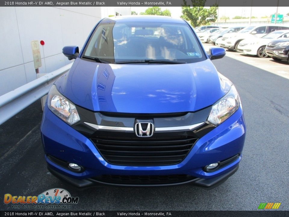 2018 Honda HR-V EX AWD Aegean Blue Metallic / Black Photo #9