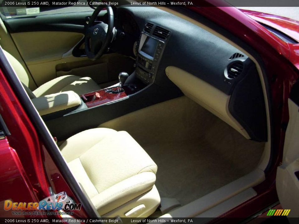 2006 Lexus IS 250 AWD Matador Red Mica / Cashmere Beige Photo #16