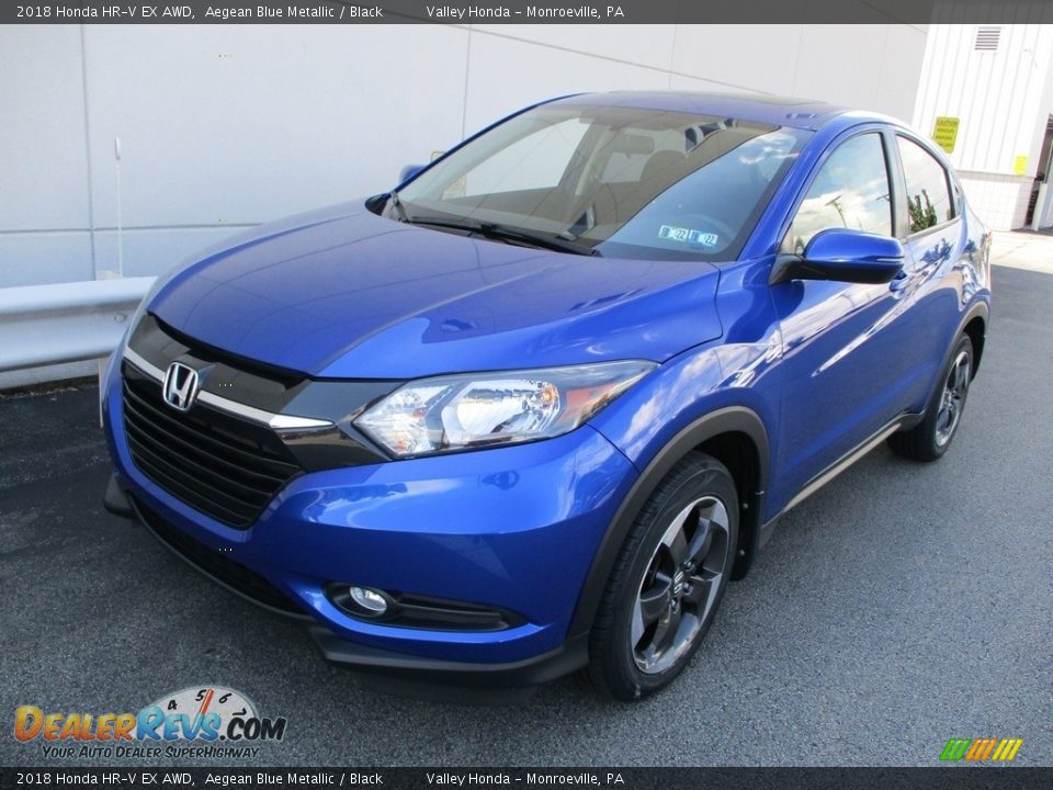 2018 Honda HR-V EX AWD Aegean Blue Metallic / Black Photo #10