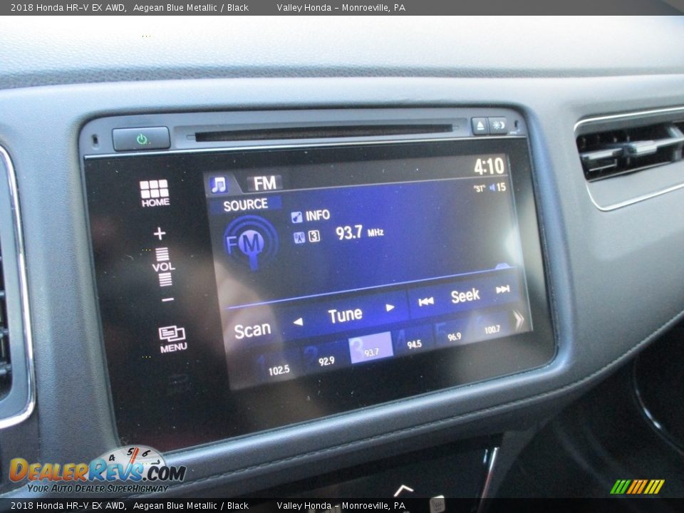 2018 Honda HR-V EX AWD Aegean Blue Metallic / Black Photo #16